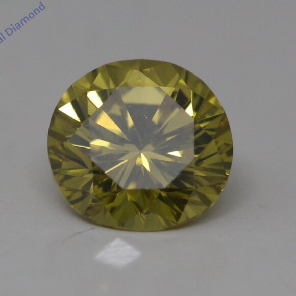 Round Mined Loose Diamond 0.73 Ct Vivid Brown Yellow Vvs1 Igl C52003001 - Picture 1 of 6